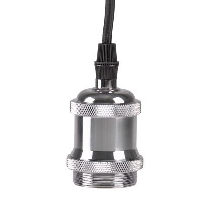 Strömkabel 1xE27/20W/230V skinande krom