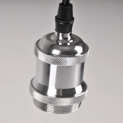 Strömkabel 1xE27/20W/230V skinande krom