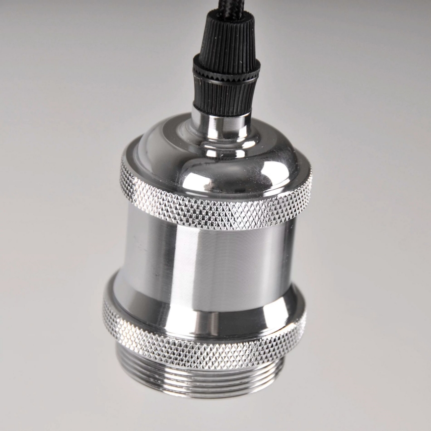 Strömkabel 1xE27/20W/230V skinande krom