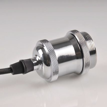 Strömkabel 1xE27/20W/230V skinande krom