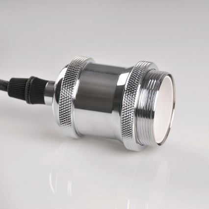 Strömkabel 1xE27/20W/230V skinande krom