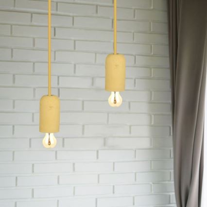 Strömkabel 1xE27/60W/230V betong/beige