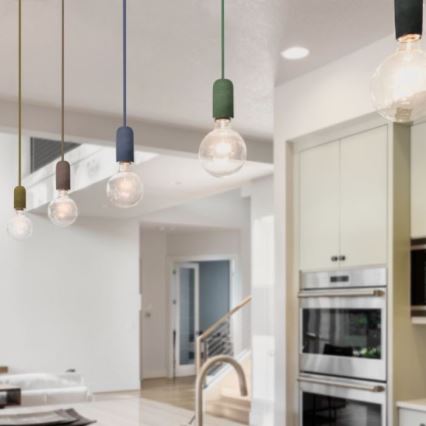 Strömkabel 1xE27/60W/230V betong/beige