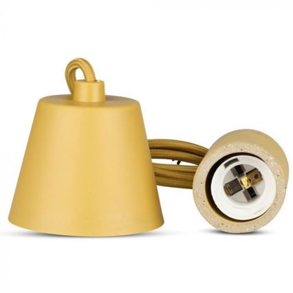 Strömkabel 1xE27/60W/230V betong/beige