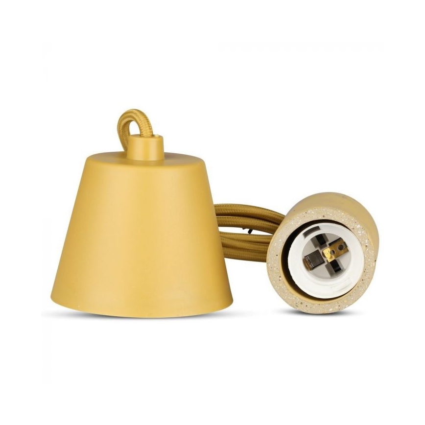 Strömkabel 1xE27/60W/230V betong/beige