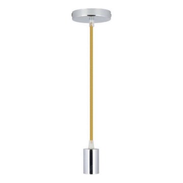 Strömkabel 1xE27/60W/230V brun/skinande krom