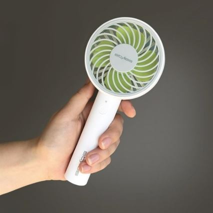 Stylies - Uppladdningsbar handfläkt LACERTA 4W/5V 2500 mAh vit