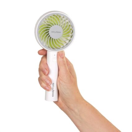 Stylies - Uppladdningsbar handfläkt LACERTA 4W/5V 2500 mAh vit