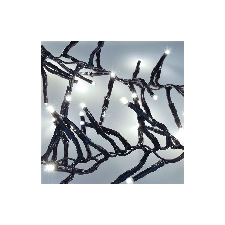 LED utomhus julkedja  576xLED/8 funktioner 8m IP44 kall vit  + Fjärrkontroll