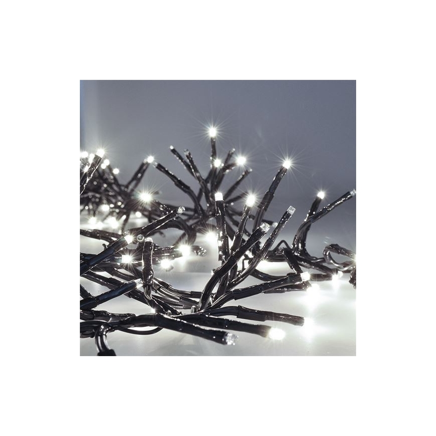 LED utomhus julkedja  576xLED/8 funktioner 8m IP44 kall vit  + Fjärrkontroll