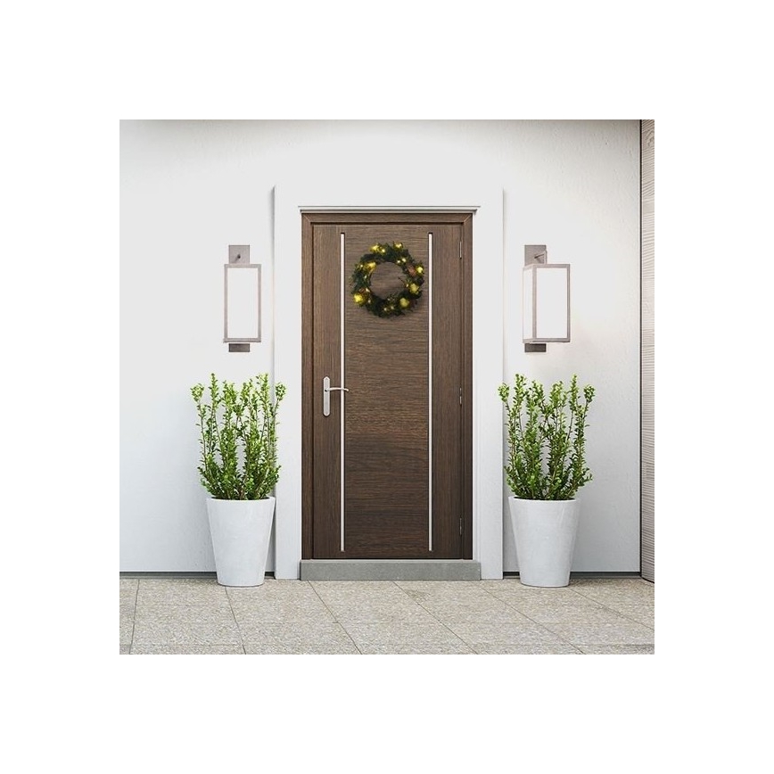 LED Utomhus  Julkrans 15xLED/3xAA IP44