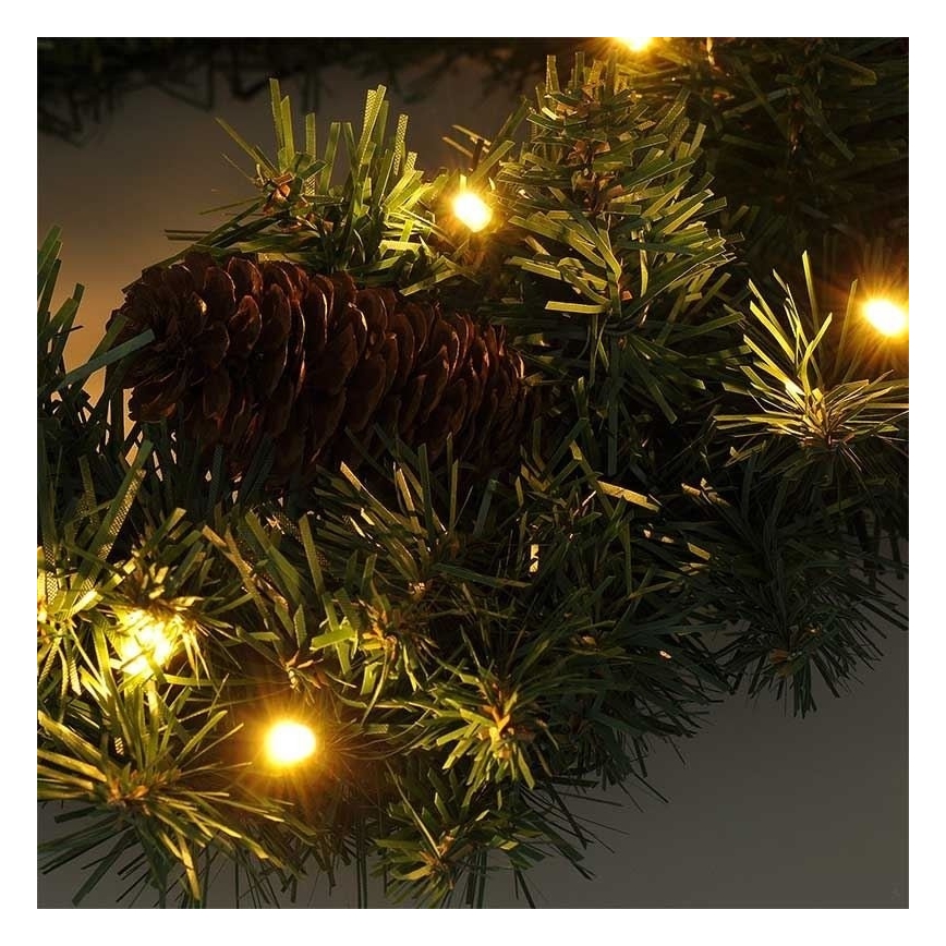 LED Utomhus  Julkrans 15xLED/3xAA IP44