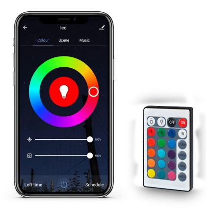 LED RGB ljusreglerad  ljusslinga LED/20W/230V 5m IP65 Tuya + Fjärrkontroll