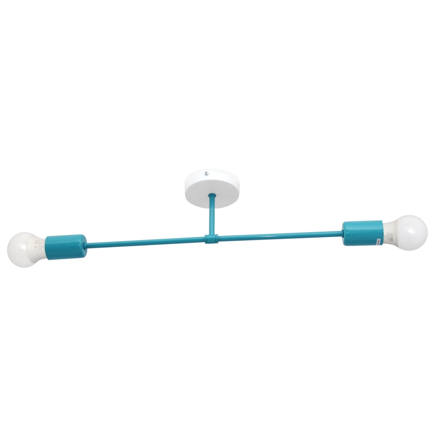 Surface-mounted takkrona  CAMBRIDGE 2xE27/15W/230V blå 