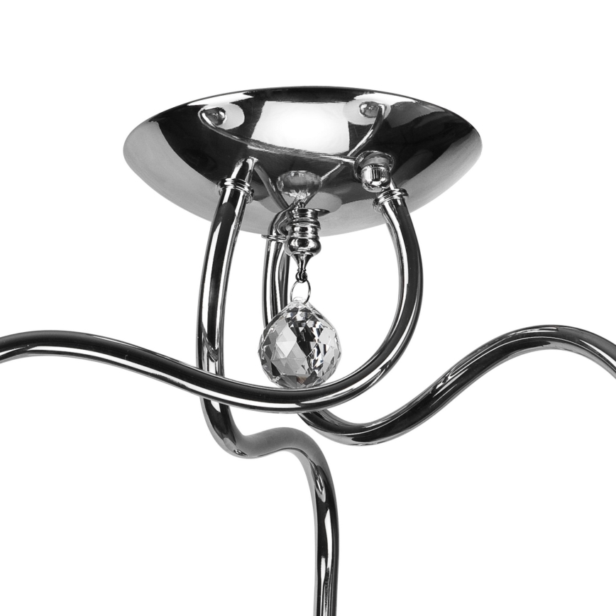 Surface-mounted takkrona  MIRANDA 3xE27/60W/230V skinande krom