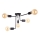Surface-mounted takkrona  NIXO 5xE27/60W/230V svart