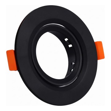 Svart ram för infälld GU10-armatur, Ø 9 cm