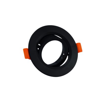 Svart ram för infälld GU10-armatur, Ø 9 cm