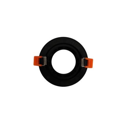 Svart ram för infälld GU10-armatur, Ø 9 cm