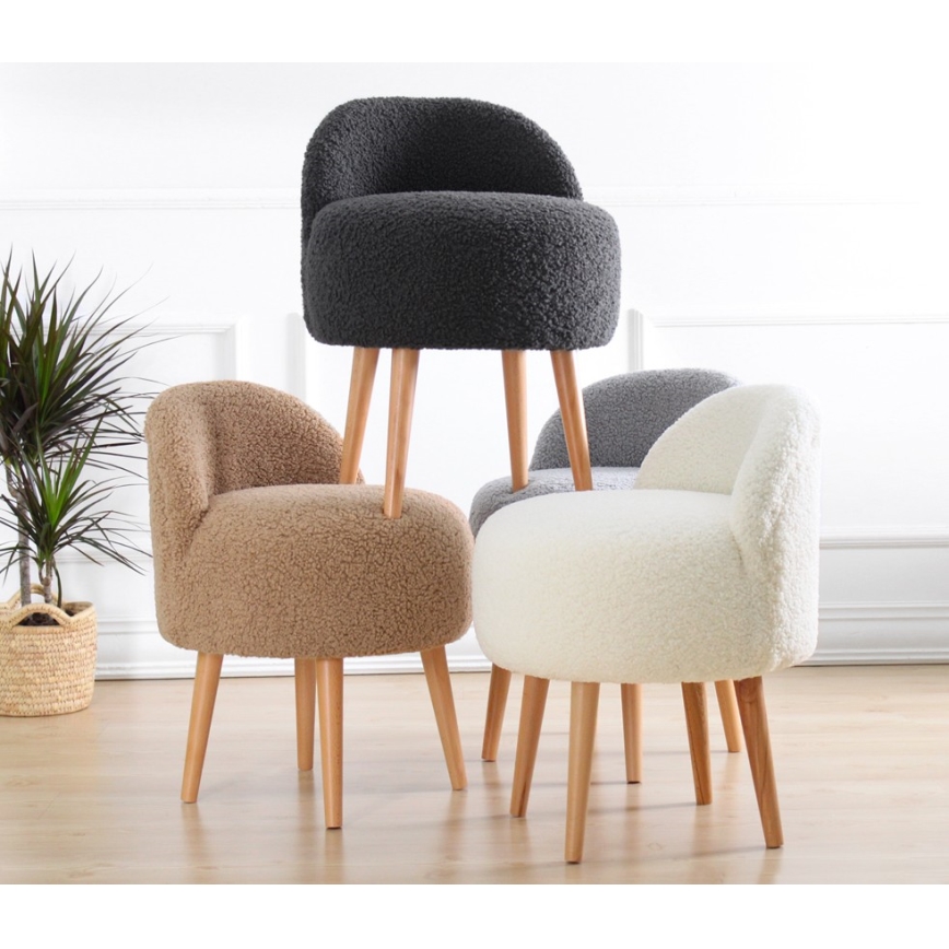 Taburett MIKI Ø 46 cm, brun