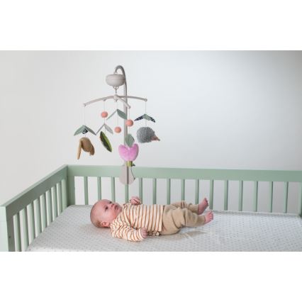 Taf Toys - Musikalisk spjälsängsmobil Trädgård 3xAAA