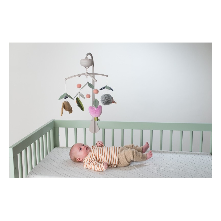 Taf Toys - Musikalisk spjälsängsmobil Trädgård 3xAAA