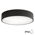 Takarmatur för badrum med sensor CLEO, 3x E27/24W, 230V, Ø 40 cm, svart, IP54