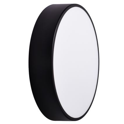 Takarmatur för badrum med sensor CLEO, 3x E27/24W, 230V, Ø 40 cm, svart, IP54