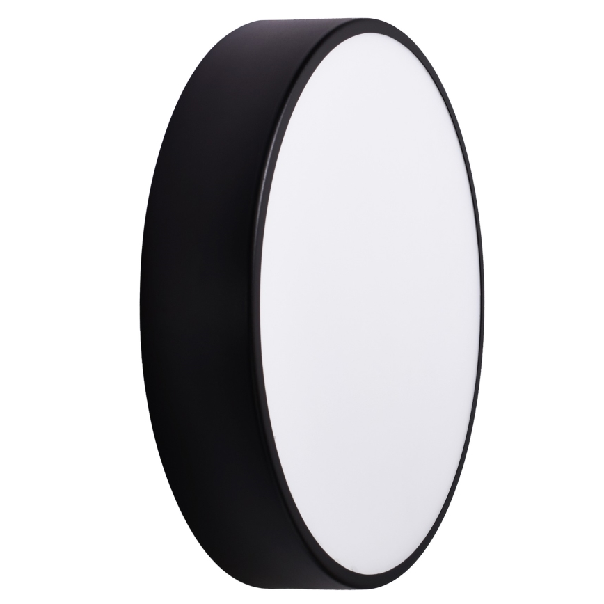 Takarmatur för badrum med sensor CLEO, 3x E27/24W, 230V, Ø 40 cm, svart, IP54