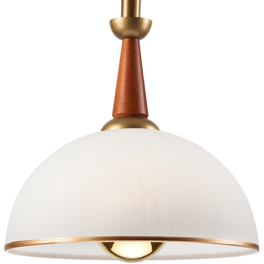 Nedhissbar taklampa CHIARA 1xE27/60W/230V mörkbrun/bok