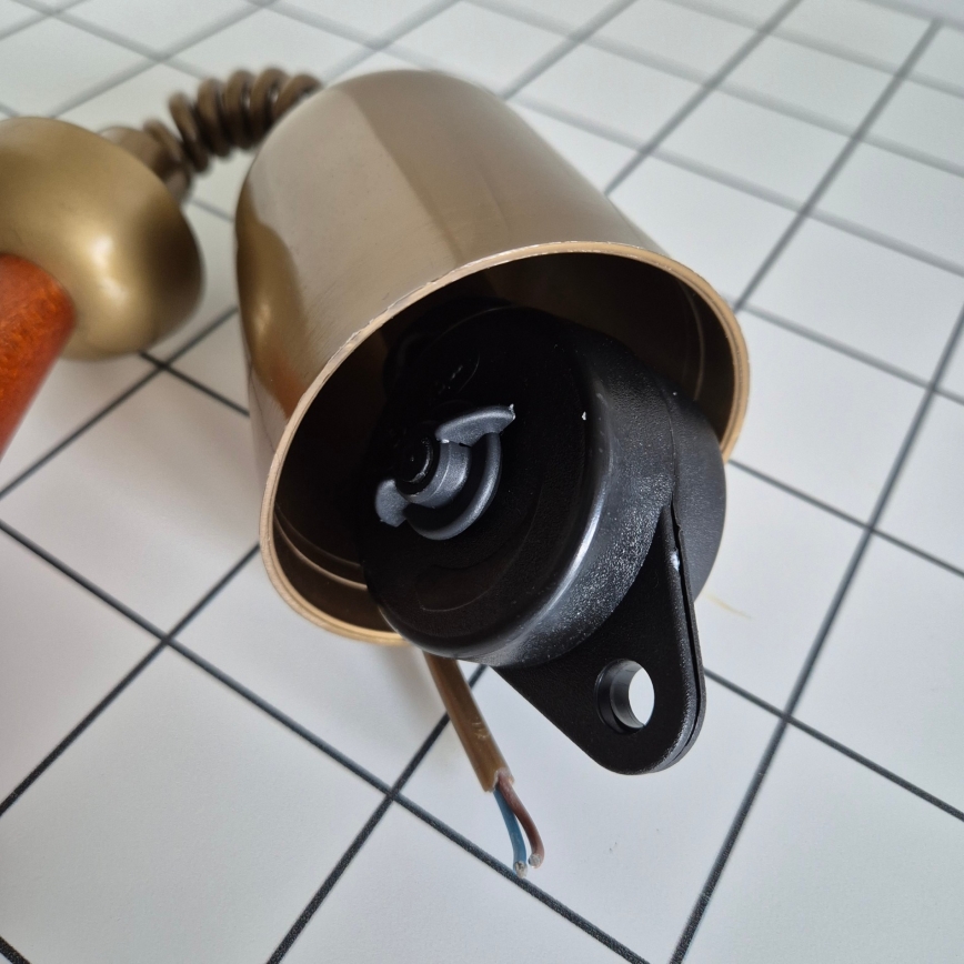 Nedhissbar taklampa CHIARA 1xE27/60W/230V mörkbrun/bok