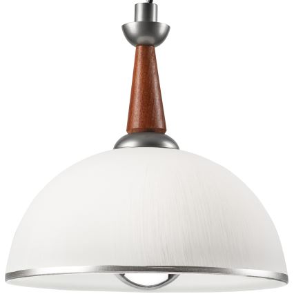 Nedhissningslampa CHIARA 1xE27/60W/230V silver/brun/bok