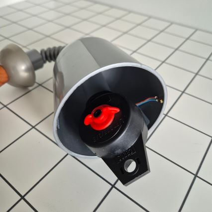 Nedhissbar taklampa CHIARA 1xE27/60W/230V silver/mörkbrun/bok