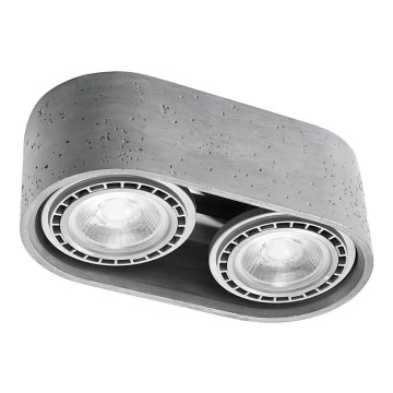 Takbelysning BASIC AR111 2xGU10/40W/230V betong