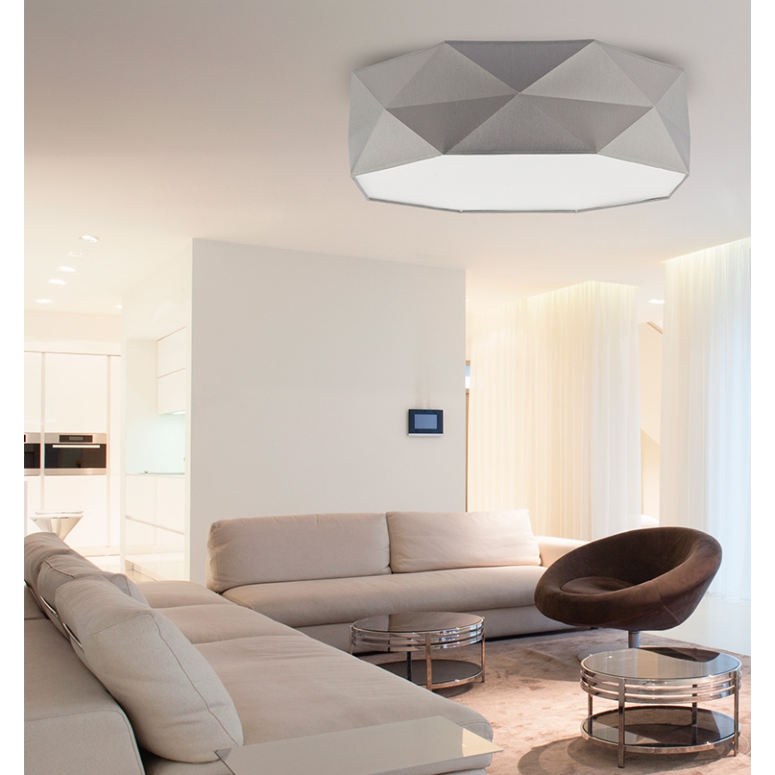 Takbelysning KANTOOR 4xE27/60W/230V grå