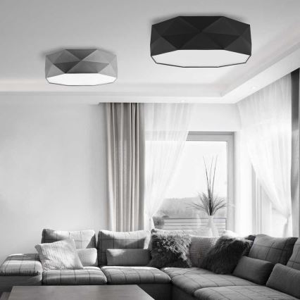 Takbelysning KANTOOR 4xE27/60W/230V svart