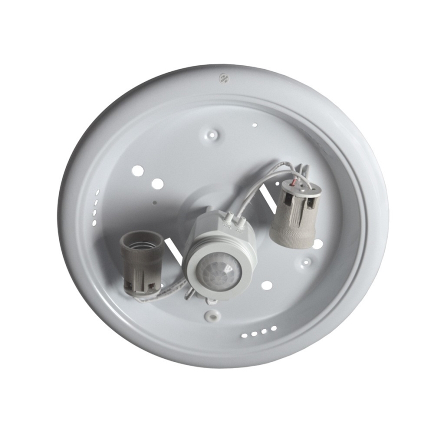 Takbelysning med sensor PLAFON 2xE27/80W/230V