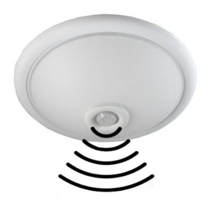 Takbelysning med sensor PLAFON 2xE27/80W/230V