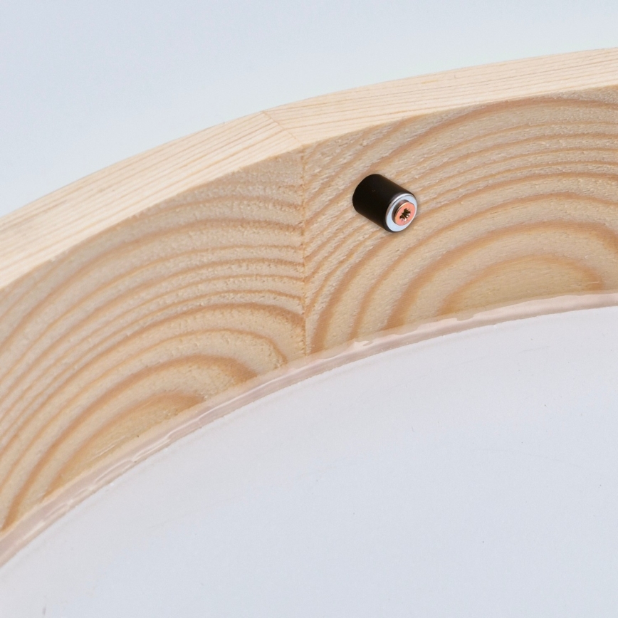 Takbelysning NATURAL SLIM 1xE27/60W/230V ø 27 cm furu