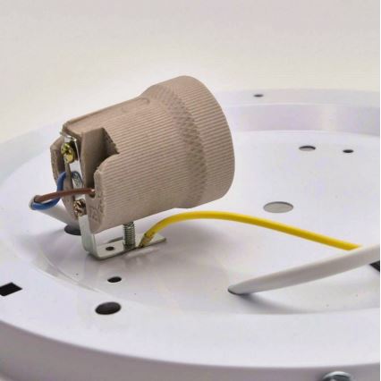 Takbelysning NATURAL SLIM 1xE27/60W/230V ø 27 cm furu