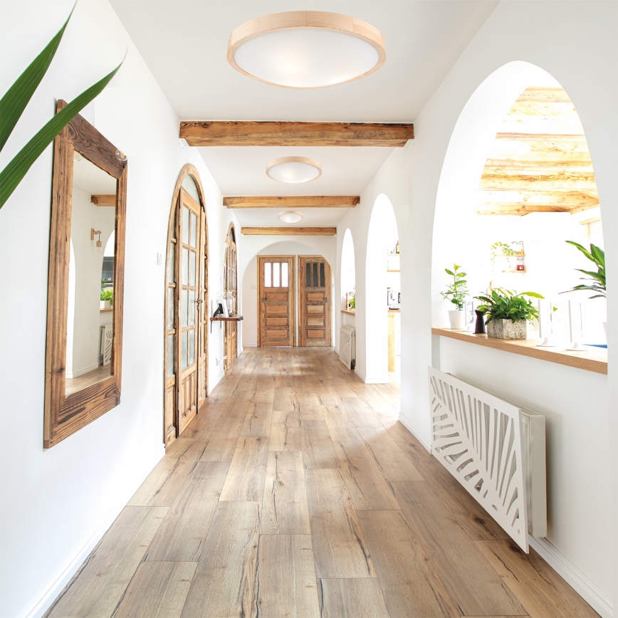 Takbelysning NATURAL SLIM 3xE27/60W/230V ø 47 cm furu