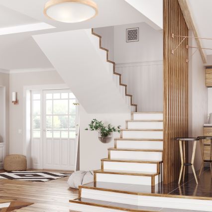 Takbelysning NATURAL SLIM 3xE27/60W/230V ø 47 cm furu