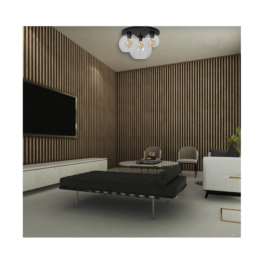 Takbelysning SOFIA 3xE27/60W/230V klar