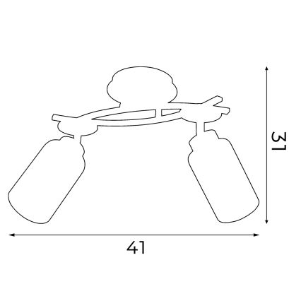 Takbelysning TOKIO 2xE27/60W/230V
