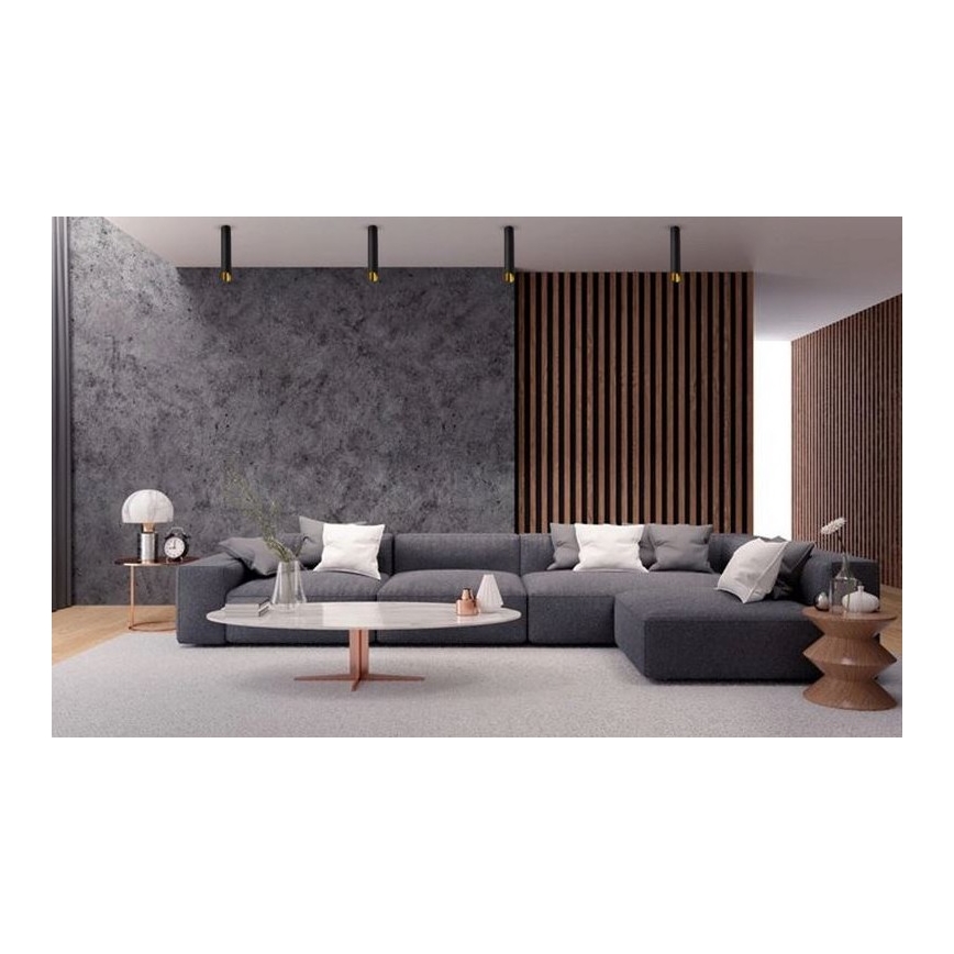 Takbelysning VALDA 1xGU10/60W/230V svart