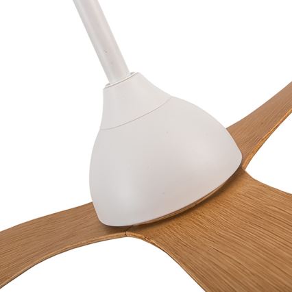 Takfläkt diameter 132 cm beige/vit + fjärrkontroll