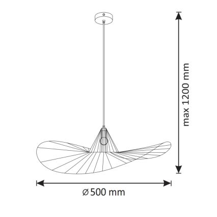 Takkkrona på ett snöre  ABANO 1xE27/20W/230V
