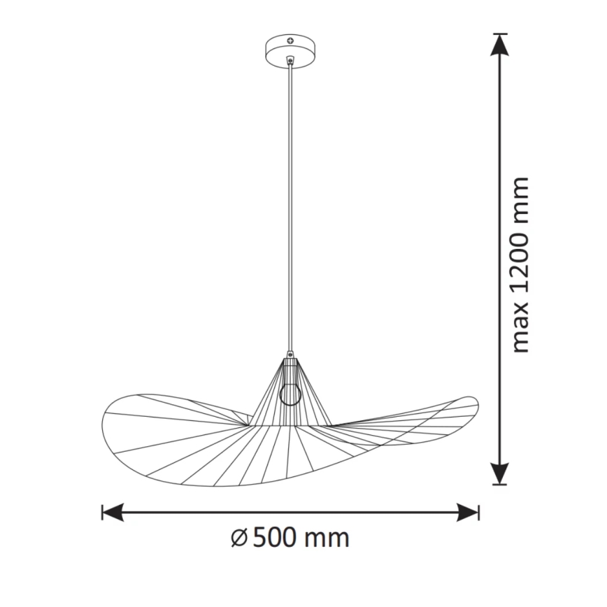 Takkkrona på ett snöre  ABANO 1xE27/20W/230V