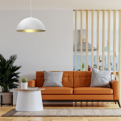 Takkkrona på ett snöre  BETA 1xE27/60W/230V d. 45 cm vit 