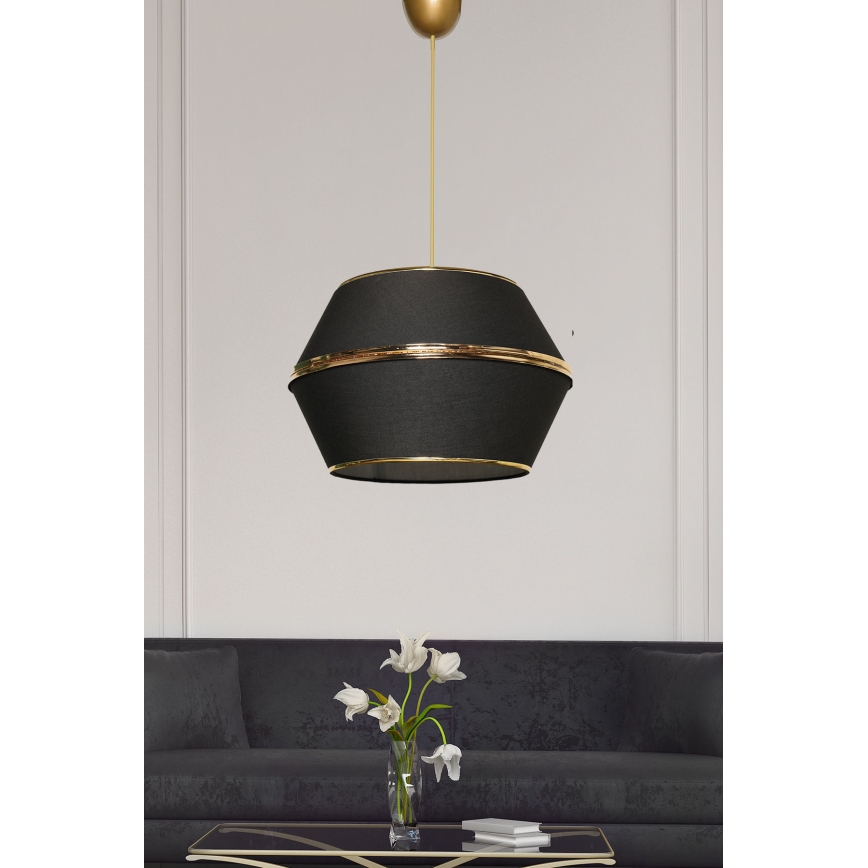 Takkkrona på ett snöre  ESCAPE 1xE27/60W/230V svart 